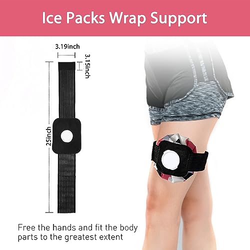 Ice Pack for Injuries Reusable, Ice Bag for Injuries Hot Water Bag for Hot & Cold Therapy, No-Leak Ice Bag with Elastic Breathable Support Wrap, 3 Sizes 6/9/11" - size: 6/9/11 Inch