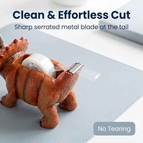 Triceratops Dinosaur Tape Dispenser Resin Heavy Duty Cute Desk Stationery