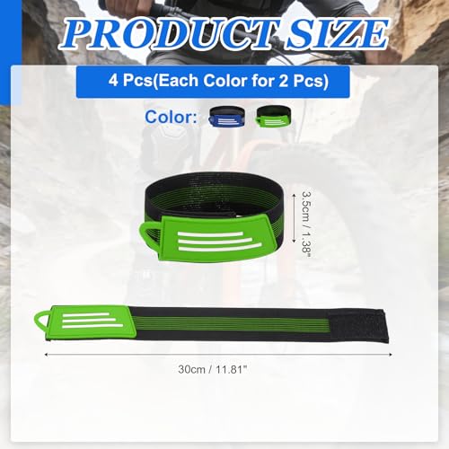 Bike Pant Leg Strap - color: Blue/Green