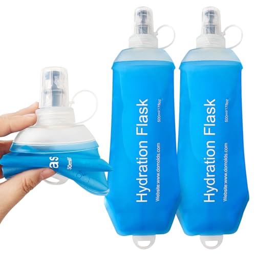 500ml Soft Flask, Soft Water Bottle for Hydration Packs, Running, Hiking, Cycling and Climbing - 2Pcs Blue - color: 500ml, 2 blue