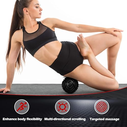 Tetop Fitness Muscle Massage Ball, 3.15in, Therapy Ball for Trigger Point Massage, Myofascial release, Mobility ball for Exercise & Recovery (Purple) - color: Purple
