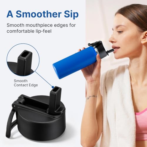 Straw Lid for Thermoflask, Takeya, Simple Modern Wide Mouth 12-64oz Bottle - color: 1 Pack