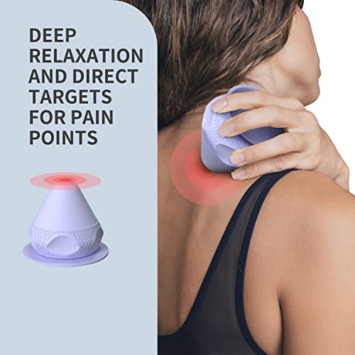 Mountable Self-Massage Ball Handfree with Suction Cup,Deep Tissue Back Sore Muscle Knot Massager,Myofascial Release,Manual Massage Balls, Foot Plantar Fasciitis, Back Stress Relief - Purple - color: Purple