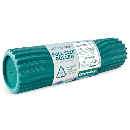 Oceanfoam Tidal Roller - Muscle Massage Foam Roller for Exercise (Jade) - color: Jade