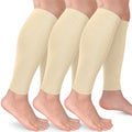 CTHH Calf Compression Sleeve for Men & Women Footless Compression Socks - color: Beige