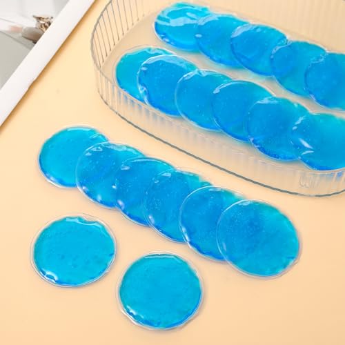 Reusable Ice Packs for Injuries, 20 Pack Round Ice Packs for Face - size: 2.75 Inch - 20 Pack