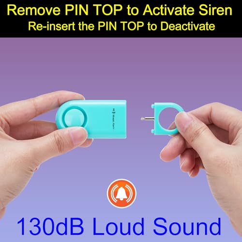 2 Pack Personal Alarm Replaceable Battery | Ultra-Lightweight 0.7 oz - color: Aqua