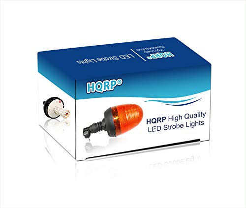 HQRP Flexible Pipe Mount/Low Profile Amber Beacon Emergency Hazard Warning Safety LED Strobe Lights for Golf Cart, Truck, Tractor, Forklift, ATV, UTV, Snow Plow, Excavator, etc. - size: Flexible Pipe Mount
