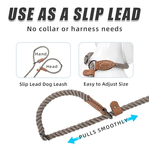Mile High Life Hands Free Dog Leash, Crossbody Waist Leash with Genuine Leather Connection, Multifunctional Adjustable Slip Lead for Dog Walking Running (Camel, 8FT) - color: Camel, size: 8FT Hands Free