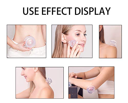 ICUPPING Clear Silicone Cupping Therapy Set, 7 Body Massage Cups (7 Cups) - size: 2 Large + 2 Medium + 3 Small (7 pieces)