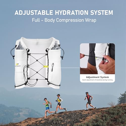 N NEVO RHINO Running Hydration Vest with 1.5L Water Bladder - color: White, size: Small