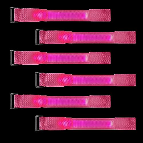 M.best 8pcs LED Light Up Bracelets Glow Flashing Wristbands Glow in The Dark Party Supplies for Wedding, Raves, Concert, Camping,Sporting Events, Party Pink - color: 8pcs Pink