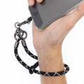 Cell Phone Wrist Strap Phone Lanyard Rope Wrist Lanyard Outdoor Activities - color: White on Black