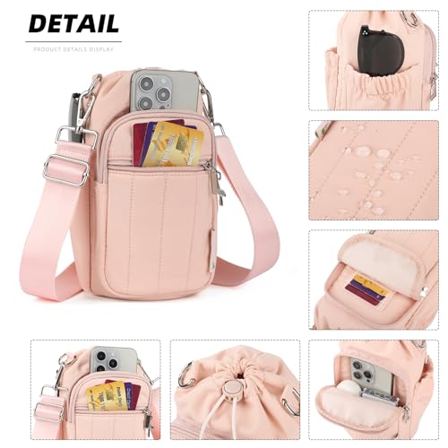 Rueesh Water Bottle Holder Bag with Adjustable Strap - color: Pink