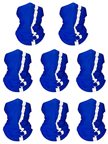 SATINIOR 8 Pack Reflective Neck Gaiters UV Protection Cooling Face Masks - color: Royal Blue