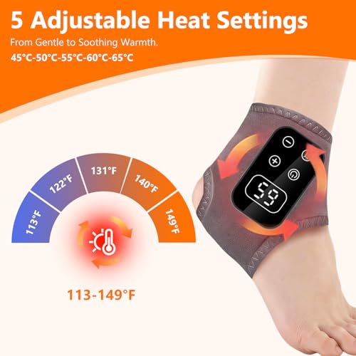 Foot Advanced Renew Triple Method Massager for Neuropathy and Plantar Fasciitis, Cordless Foot Massager with Heat and Vibration（Gray 2pcs）