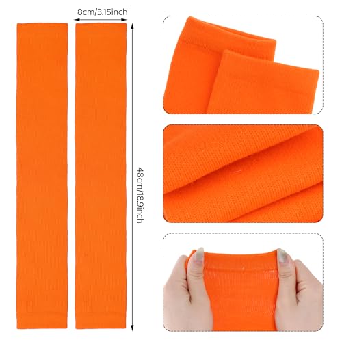 Dxhycc 2 Pairs Scrunch Football Socks Athletic Football Leg Sleeves - color: Orange