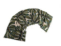 Microwavable LOVEwrap Neck & Shoulder wrap -Heated microwavable Warming Soothing Muscle Pain Relief Fatigue Relaxation - Unscented 6 x 24 - Flax Seed - Palm Leaf Linen - color: Tropical