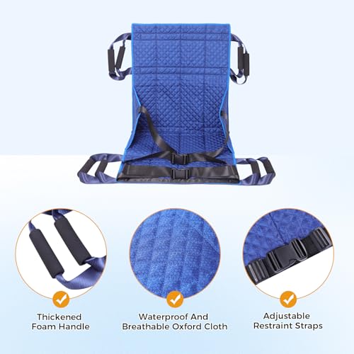 Wheelchair to Car Transfer Devices, Lift Assist for Seniors, Transfer Sling - color: Blue