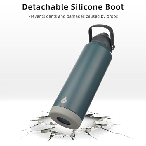 BJPKPK 32oz Insulated Water Bottle, Stainless Steel Bottle with Straw Lid - color: Gray, size: 32 Ounces