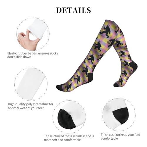 FREEHOTU Compression Knee High Socks for Women/Men Circulation 15-20 Mmhg - color: Easter Bigfoots