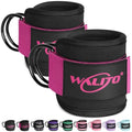 Ankle Straps for Cable Machines, Leg Straps for Glute Kick Back Accessories - color: Black Rose