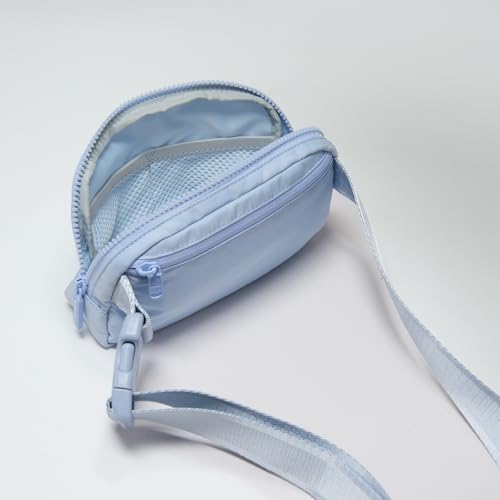 Pander Nylon Fanny Pack for Women, Two-Way Zipper Crossbody Bag - color: Windmill Blue
