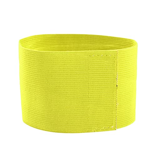 Captain Armband Nylon Outdoor Team Sports Armband Soccer Armbands Adjustable Player Bands for Adult Youth(Yellow) - color: Yellow