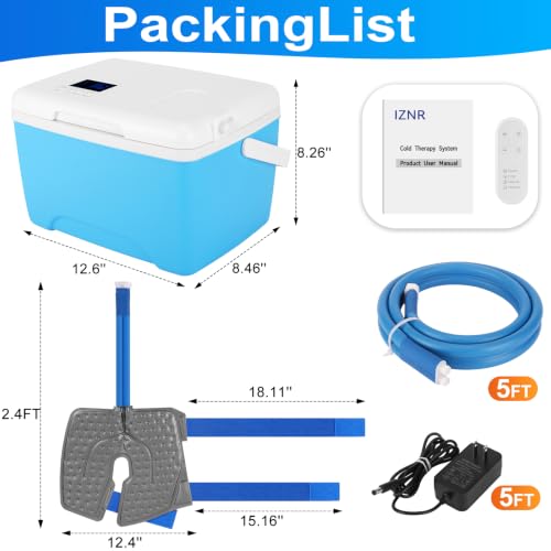Ice Machine for Knee After Surgery | Wireless Remote & Power-Saving Mode & Adjustable Timer & LED Screen, Joint Ankle Elbow Replacement Cold Therapy Compression Pad, Cryotherapy Pain Relief