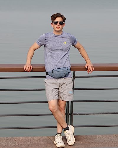 WATERFLY Small Fanny Pack Crossbody Lightweight Waist Bag for Woman Man - color: Blue