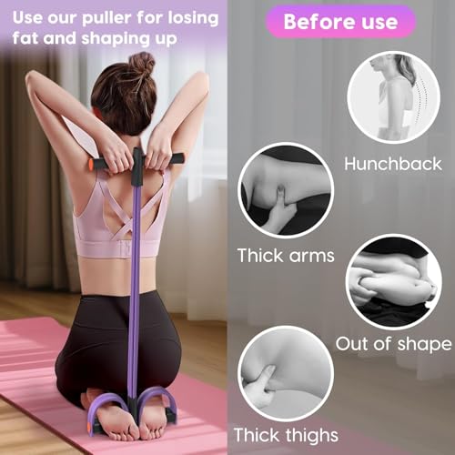 Premium 6 Tube Resistance Band – Powerful, Visible Results with Safe Low-Impact Design | Multifunction Pedal Resistance Band | Home Gym Equipment for Women | 30-Day Support