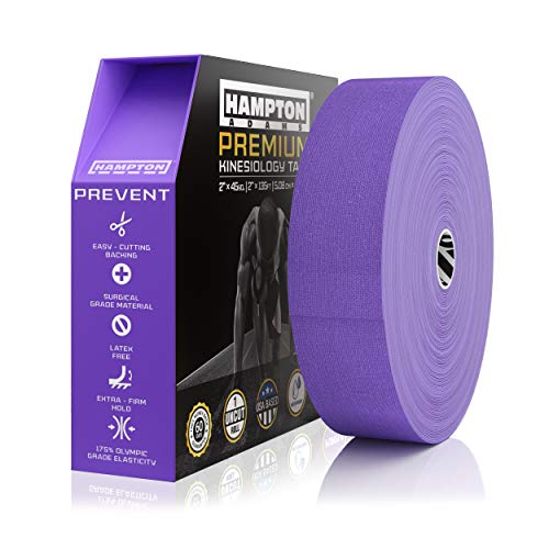 Hampton Adams Kinesiology Tape, Uncut Roll, Waterproof Muscle Support - color: Purple, size: 2in x 135ft (1 Roll)