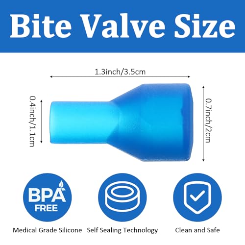 8Pcs Bite Valve Replacement Mouthpiece Valve Hydration Bladder Accessories - color: Blue
