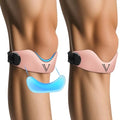 JHVW Patellar Tendon Support Strap 2-Pack, Knee Brace for Women Men, Adjustable Knee Patella Band Strap for Tendonitis, Running, Squats (Pink) - color: Pink