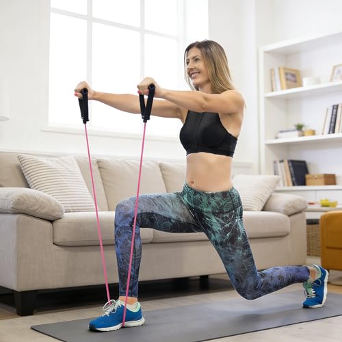 RitFit Single Resistance Bands with Handles Door Anchor for Home Gym - size: 35-40lbs