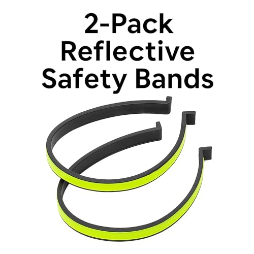 Home & Style 2-Pack Reflective Safety Bands – Hi-Vis Arm, Leg, Ankle Straps for Night Running, Cycling, Walking – Lightweight Clip-On Reflector Gear for Outdoor Work & Sports