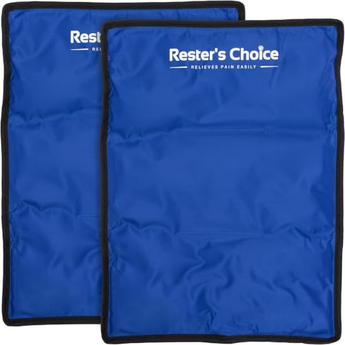 2 Pack Large Ice Packs for Injuries | 11" x 14.5" | Hot & Cold Pack | Reusable Gel Pack, Durable Construction, & Flexible When Frozen - color: Blue, size: 11x14.5 Inch (Pack of 2)