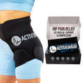 Activewrap Hip Ice Pack Wrap - PT-Designed Hot & Cold Compression Hip Brace with Ultra Flex Gel Pack for Post-Surgery Comfort, Hip Flexor Support, Bursitis, Labral Tear & Injuries - One Size Fits Most