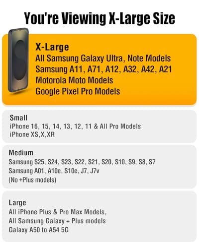 PiTau Holster for Samsung Galaxy Ultra S26 S25 5G, Google Pixel Pro 7 8 9 - size: X-Large