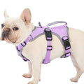 Huntboo Escape Proof Dog Harness, Dachshund Harness, Reflective Dog Harness with Handle, Durable,Adjustable Vest for Small Medium Large Dogs Walking, Training, and Running Gear (Lavender Purple,M) - color: Lavender Purple, size: Medium(Pack of 1)