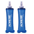 JEELAD Soft Folding Water Bottles TPU Collapsible Flask Hydration Pack Ideal for Running Hiking Cycling Outdoor - color: 250ml / 8.5oz - Pack of 2