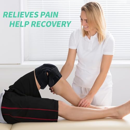 ABYON Knee Brace for Men & Women Meniscus Tear, Knee Support with Dual Side Stabilizers & Crossed Compression Straps for Knee Pain Relief, ACL, Arthritis and Post-Surgery Recovery - Please Check How To Size Video - color: Black, size: 2X-Large/3X-Large (P