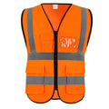 High Visibility Safety Vest with Pockets and Zipper, 1 Pack 5 Pack - color: Orange-mesh, size: 3X-Large