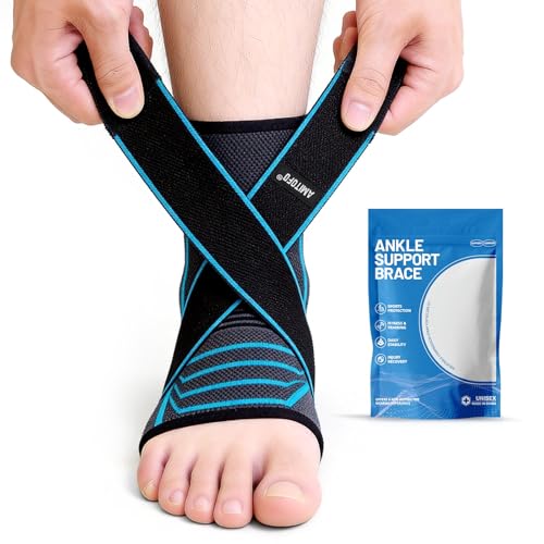 Ankle Brace Plantar Fasciitis Relief, Adjustable Strap Men Women - color: Blue, size: X-Large