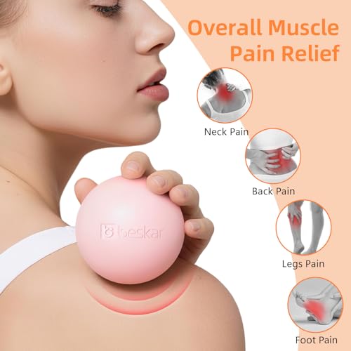 Massage Lacrosse Ball for Myofascial Release, Trigger Point Therapy - color: Pink