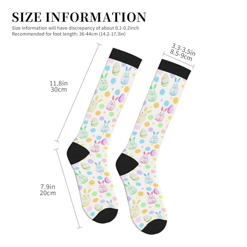 Compression Socks Knee High Support Socks Women Circulation Stockings for Athletic Running Cycling Flying - color: Easter