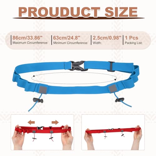 Bib Belt, Race Belt Triathlon Running Number Holder Elastic Comfortable with 6 Gel Loops, Sport Race Bib Holder 1Pcs, Sky Blue for Runners/Marathon/Cycling - color: Sky Blue