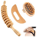 KintKita Wood Therapy Massage Tools 3 in 1,Wooden Lymphatic Drainage Massager, Body Sculpting Tools Cellulite Massager for Maderoterapia, Body Contouring, Relief Muscle, Anti-Cellulite