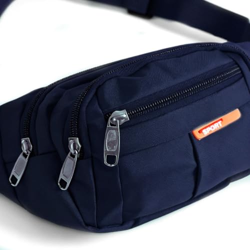 Waist Pack Sports Fitness Travel Men Women (Navy Blue) - color: Navy Blue