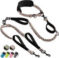 SparklyPets Hands Free Dual Dog Leash, Medium & Large (Brown) - color: Brown, size: 2 dogs M/L